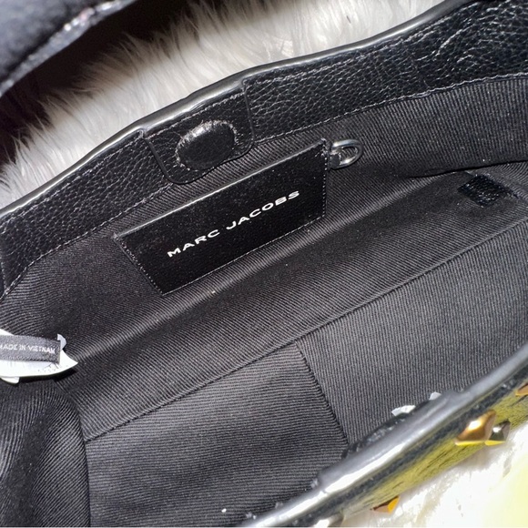 Marc Jacobs THE GLAM STUDS LEATHER MINI SACK BAG - Picture 10 of 14